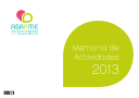 Memoria Asapme 2013